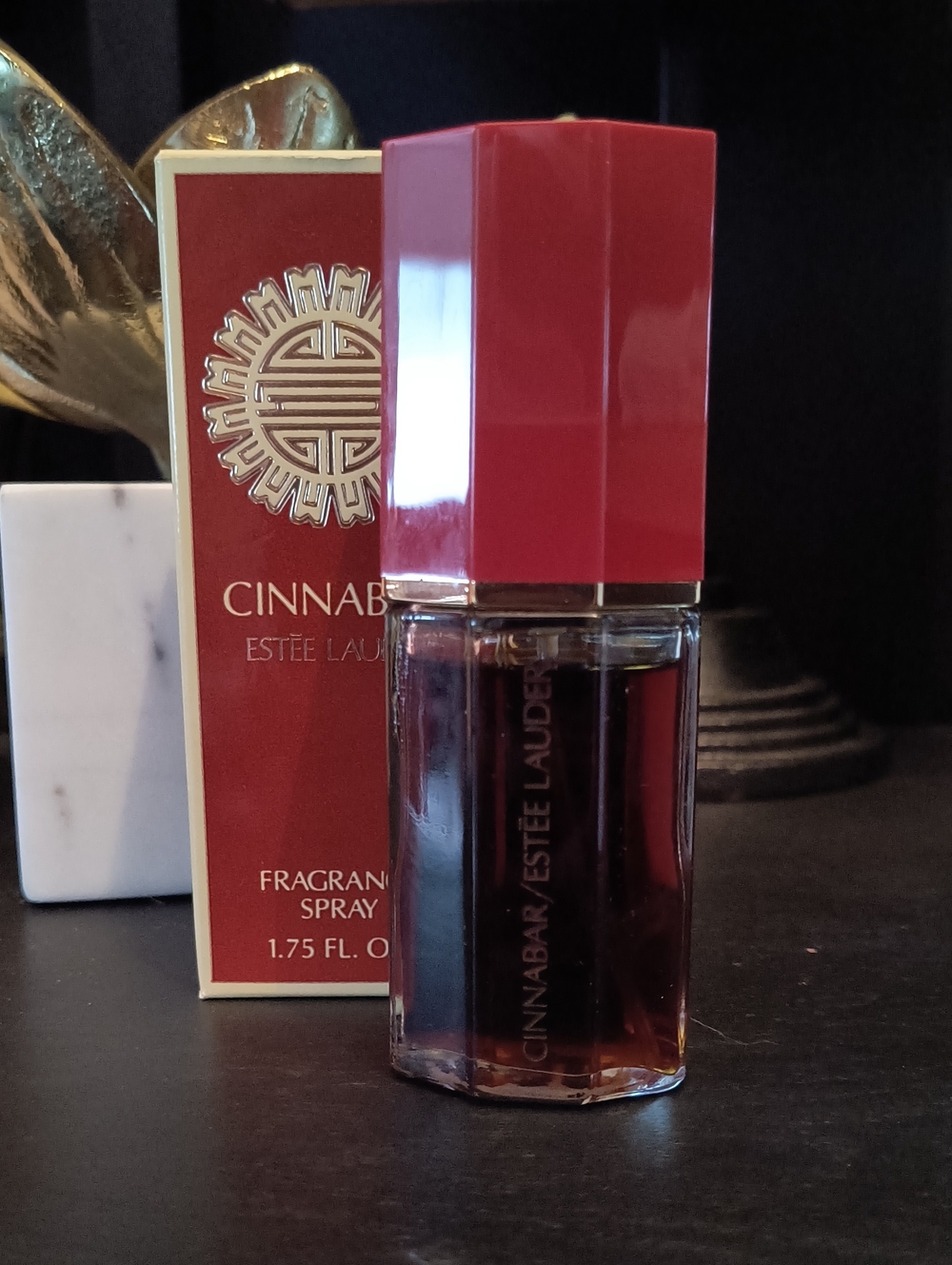 Vinatge Estee Lauder Cinnabar Women’s Fragrance - Red and Amber